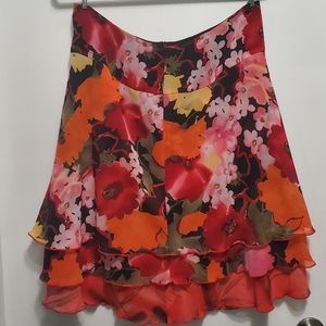 Floral midi skirt